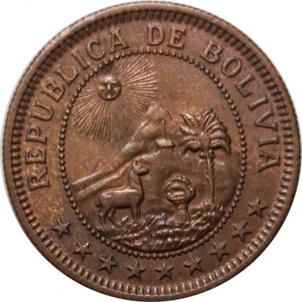 Боливия 1 боливиано 1951 год (без отметки МД)