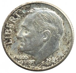 США 1 дайм (10 центов) 1963 год - Рузвельт (D)