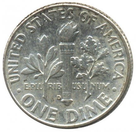США 1 дайм (10 центов) 1963 год - Рузвельт (D)