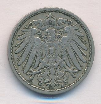 Германия 5 пфеннигов 1891 год (A)