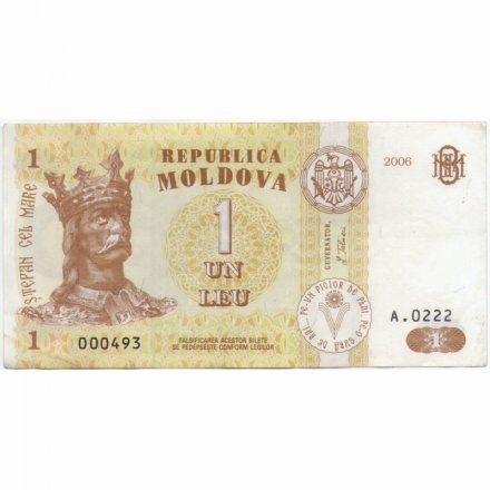 Молдавия 1 лей 2006 год - Свято-Успенский Каприянский мужской монастырь - XF