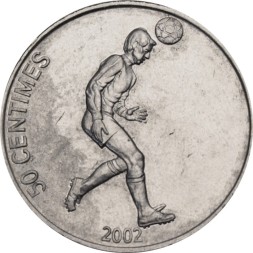 Конго, Демократическая республика 50 сентим 2002 год - Футболист