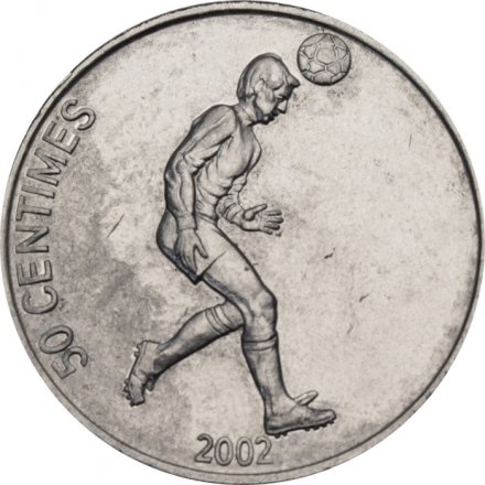 Конго 50 сентим 2002 год - Футболист