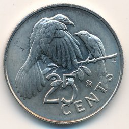 Виргинские острова 25 центов 1974 год