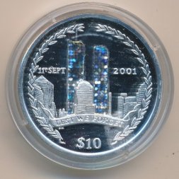 Виргинские острова 10 долларов 2002 год