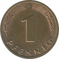 ФРГ 1 пфенниг 1978 год (F)