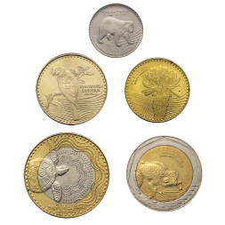 Набор из 5 монет Колумбия 2014-2016 год - Животные