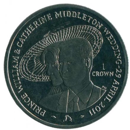 Остров Мэн 1 крона 2011 год - Свадьба Принца Уильяма и Кэтрин Миддлтон