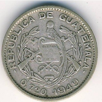 Гватемала 10 сентаво 1949 год