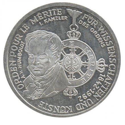 ФРГ 10 марок 1992 год - 150 лет ордену Pour-le-Merite