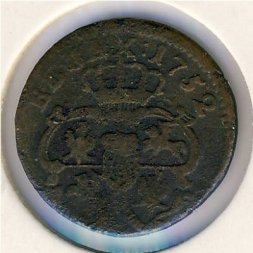 Польша 1 грош 1752 год