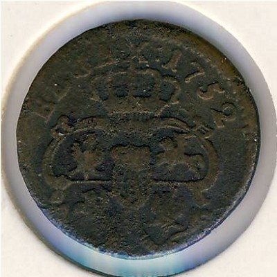 Польша 1 грош 1752 год