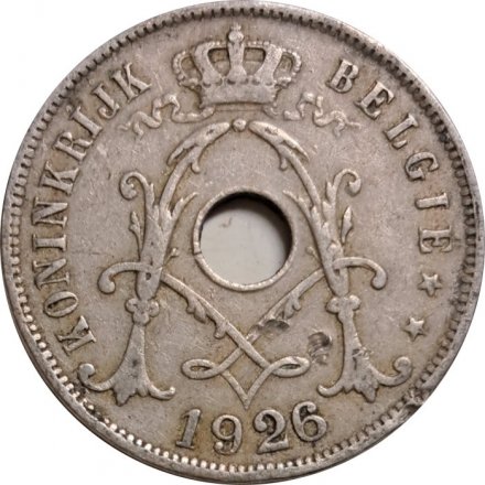 Бельгия 25 сантимов 1926 год BELGIE