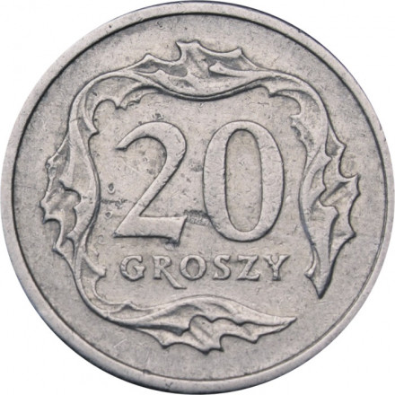 Польша 20 грошей 1990 год