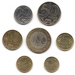 Набор из 7 монет Казахстан 2005-2013 год