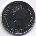 Канада 25 центов 1999 год - Миллениум. Октябрь