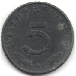 Третий Рейх 5 рейхспфеннигов 1940 год (A)