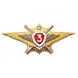 Знак Росгвардии "Классная квалификация" (специалист 3-го класса) для военнослужащих, проходящих военную службу по контракту, с удостоверением