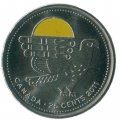 Канада 25 центов 2011 год - Природа Канады - Сапсан (цветная)