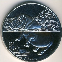 Монета Сьерра-Леоне 1 доллар 2005 год - Бегемот