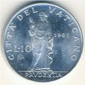 Ватикан 10 лир 1965 год Папа Павел VI