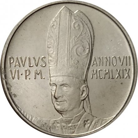 Ватикан 10 лир 1969 год