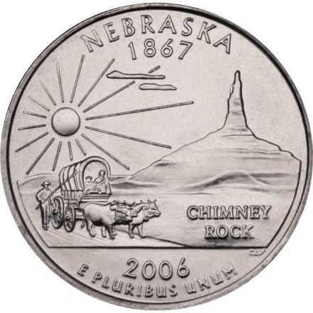 США 25 центов 2006 год - Штат Небраска (P)