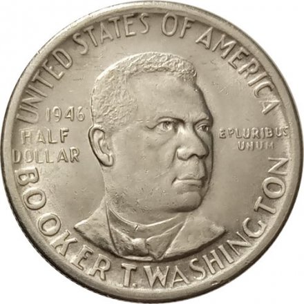 США 1/2 доллара 1946 год - Букер Талиафер Вашингтон (S)
