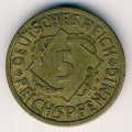 Веймарская республика 5 рейхспфеннигов 1930 год (A)