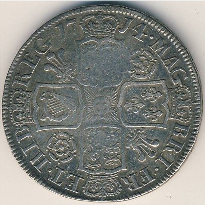 Великобритания 1/2 кроны 1714 год