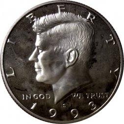 США 1/2 доллара 1993 год - Джон Кеннеди (S)