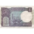 Индия 1 рупия 1985 год - «Львиная капитель» с колонны Ашоки. Нефтяная платформа - F