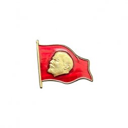 Значок Флаг. Ленин