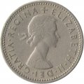 Великобритания 1 шиллинг 1957 год - Английский герб