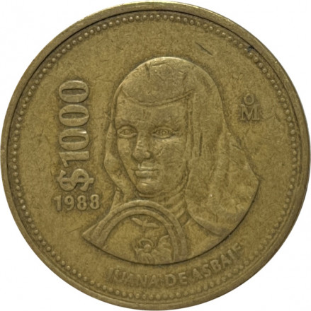 Мексика 1000 песо 1988 год