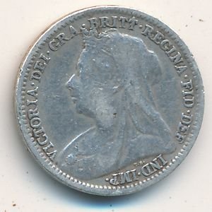 Великобритания 3 пенса 1897 год
