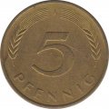 ФРГ 5 пфеннигов 1972 год (J)