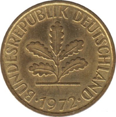 ФРГ 5 пфеннигов 1972 год (J)