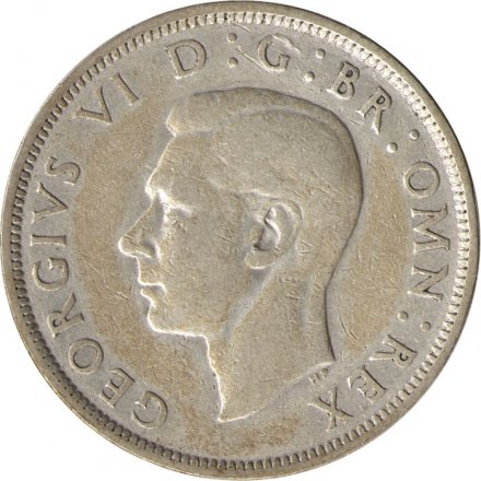 Великобритания 1/2 кроны 1942 год