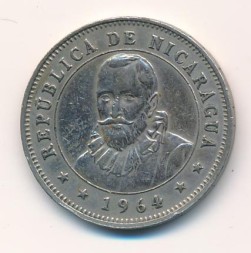 Никарагуа 25 сентаво 1964 год