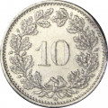 Швейцария 10 раппенов 1997 год 