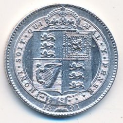 Великобритания 6 пенсов 1891 год