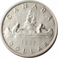 Канада 1 доллар 1957 год - Каноэ