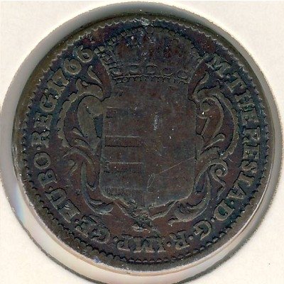 Венгрия 1 денар 1766 год