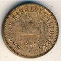 Венгрия 2 филлера 1909 год