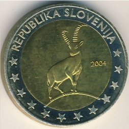 Словения 2 евро 2004 год - Unusual