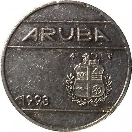 Аруба 25 центов 1993 год