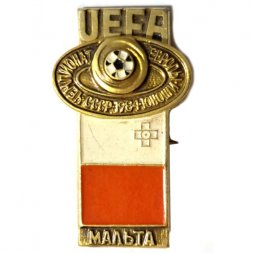 Значок UEFA. Чемпионат Европы Юноши. СССР. 1984. Мальта