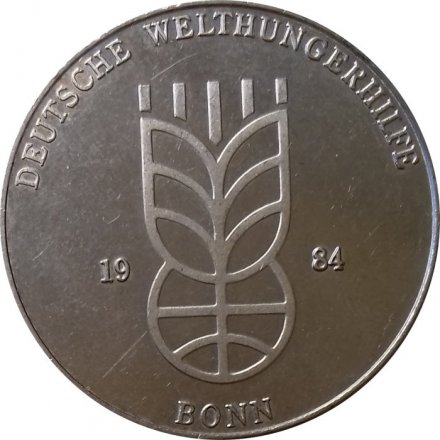 Рекламный жетон Германия (ФРГ) Hilfe zur Selbsthilfe. Mais. Gegen den Hunger in der Welt. Кукуруза