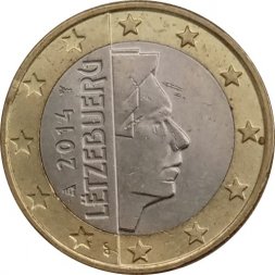 Люксембург 1 евро 2014 год - Великий герцог Люксембурга Анри